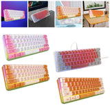 Maxbell Maxbell Wired USB C Gaming Keyboard Compact for Typing Gaming Office Gamer PC Laptop Mainly White