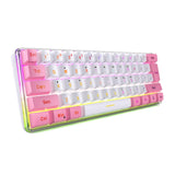 Maxbell Maxbell Wired USB C Gaming Keyboard Compact for Typing Gaming Office Gamer PC Laptop Mainly White