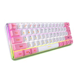 Maxbell Maxbell Wired USB C Gaming Keyboard Compact for Typing Gaming Office Gamer PC Laptop Mainly White