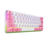 Maxbell Maxbell Wired USB C Gaming Keyboard Compact for Typing Gaming Office Gamer PC Laptop Mainly White