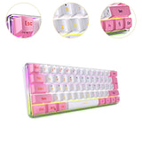Maxbell Maxbell Wired USB C Gaming Keyboard Compact for Typing Gaming Office Gamer PC Laptop Mainly White
