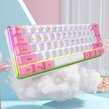 Maxbell Maxbell Wired USB C Gaming Keyboard Compact for Typing Gaming Office Gamer PC Laptop Mainly White