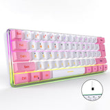 Maxbell Maxbell Wired USB C Gaming Keyboard Compact for Typing Gaming Office Gamer PC Laptop Mainly White