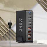 Maxbell Maxbell Desktop Charging Station Traveling Home USB Power Adapter 240W USB C Charger Black