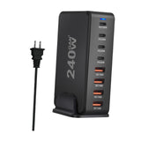 Maxbell Maxbell Desktop Charging Station Traveling Home USB Power Adapter 240W USB C Charger Black