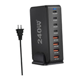 Maxbell Maxbell Desktop Charging Station Traveling Home USB Power Adapter 240W USB C Charger Black