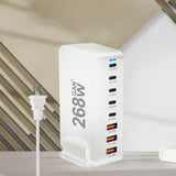 Maxbell 268W USB C Charger PD100W PD30W QC18W Multifunctional USB C Charging Station White