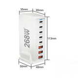 Maxbell 268W USB C Charger PD100W PD30W QC18W Multifunctional USB C Charging Station White