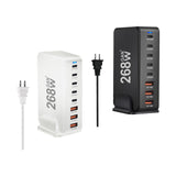 Maxbell 268W USB C Charger PD100W PD30W QC18W Multifunctional USB C Charging Station White