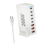 Maxbell 268W USB C Charger PD100W PD30W QC18W Multifunctional USB C Charging Station White