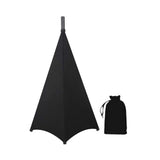 Maxbell DJ Light Speaker Stand Cover Lighting Tripod Stand Scrim for Events Weddings Black 3 Sides