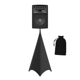 Maxbell DJ Light Speaker Stand Cover Lighting Tripod Stand Scrim for Events Weddings Black 3 Sides