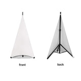 Maxbell DJ Light Speaker Stand Cover Lighting Tripod Stand Scrim for Events Weddings White 2 Sides