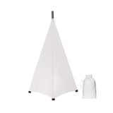 Maxbell DJ Light Speaker Stand Cover Lighting Tripod Stand Scrim for Events Weddings White 2 Sides