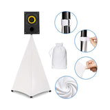 Maxbell DJ Light Speaker Stand Cover Lighting Tripod Stand Scrim for Events Weddings White 3 Sides