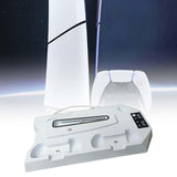 Maxbell Charging Stand with Cooling Fan for PS5 Slim Adjustable Fan Charging Station White