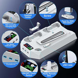 Maxbell Charging Stand with Cooling Fan for PS5 Slim Adjustable Fan Charging Station White