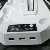 Maxbell Charging Stand with Cooling Fan for PS5 Slim Adjustable Fan Charging Station White