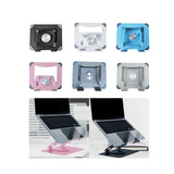 Maxbell Maxbell Folding Laptop Stand Bracket Computer Notebook Stand Rotatable Base Portable Black