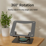 Maxbell Maxbell Folding Laptop Stand Bracket Computer Notebook Stand Rotatable Base Portable Black