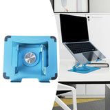 Maxbell Folding Laptop Stand Bracket Computer Notebook Stand Rotatable Base Portable Blue