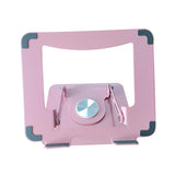 Maxbell Folding Laptop Stand Bracket Computer Notebook Stand Rotatable Base Portable Pink