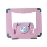 Maxbell Folding Laptop Stand Bracket Computer Notebook Stand Rotatable Base Portable Pink