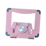 Maxbell Folding Laptop Stand Bracket Computer Notebook Stand Rotatable Base Portable Pink