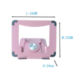 Maxbell Folding Laptop Stand Bracket Computer Notebook Stand Rotatable Base Portable Pink