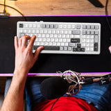 Maxbell Mechanical Gaming Keyboard PBT Keycaps Adjustable Foot Support Hot Swappable