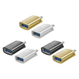 Maxbell 2 Pieces USB C Splitter Audio Output Laptop Splitter Easy to Use USB 3.0 Hub gold and silver