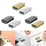 Maxbell 2 Pieces USB C Splitter Audio Output Laptop Splitter Easy to Use USB 3.0 Hub gold and silver