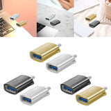 Maxbell 2 Pieces USB C Splitter Audio Output Laptop Splitter Easy to Use USB 3.0 Hub gold and silver