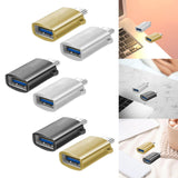 Maxbell 2 Pieces USB C Splitter Audio Output Laptop Splitter Easy to Use USB 3.0 Hub gold and silver