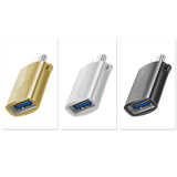 Maxbell 2 Pieces USB C Splitter Audio Output Laptop Splitter Easy to Use USB 3.0 Hub gold and silver