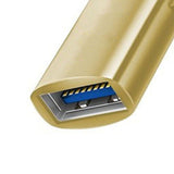 Maxbell 2 Pieces USB C Splitter Audio Output Laptop Splitter Easy to Use USB 3.0 Hub gold and silver