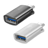 Maxbell 2 Pieces USB C Splitter Audio Output Laptop Splitter Easy to Use USB 3.0 Hub black and silver