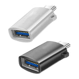 Maxbell 2 Pieces USB C Splitter Audio Output Laptop Splitter Easy to Use USB 3.0 Hub black and silver