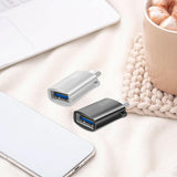 Maxbell 2 Pieces USB C Splitter Audio Output Laptop Splitter Easy to Use USB 3.0 Hub black and silver
