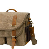 Maxbell Camera Shoulder Bag Waterproof Camera Shoulder Backpack Compact Camera Case Khaki