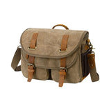 Maxbell Camera Shoulder Bag Waterproof Camera Shoulder Backpack Compact Camera Case Khaki