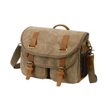 Maxbell Camera Shoulder Bag Waterproof Camera Shoulder Backpack Compact Camera Case Khaki