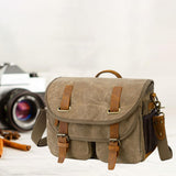 Maxbell Camera Shoulder Bag Waterproof Camera Shoulder Backpack Compact Camera Case Khaki