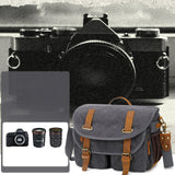 Maxbell Camera Shoulder Bag Waterproof Camera Shoulder Backpack Compact Camera Case Gray and Black