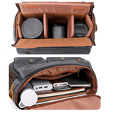 Maxbell Camera Shoulder Bag Waterproof Camera Shoulder Backpack Compact Camera Case Gray and Black