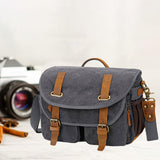 Maxbell Camera Shoulder Bag Waterproof Camera Shoulder Backpack Compact Camera Case Gray and Black