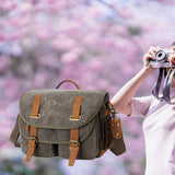 Maxbell Camera Shoulder Bag Waterproof Camera Shoulder Backpack Compact Camera Case Green