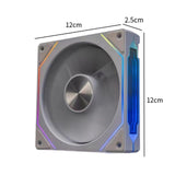 Maxbell CPU Fan 5V 3Pin ARGB High Performance for PC Chassis Silent Case Cooling Fan White Forward