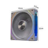 Maxbell CPU Fan 5V 3Pin ARGB High Performance for PC Chassis Silent Case Cooling Fan White Backward Air