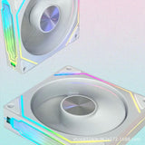 Maxbell CPU Fan 5V 3Pin ARGB High Performance for PC Chassis Silent Case Cooling Fan White Backward Air